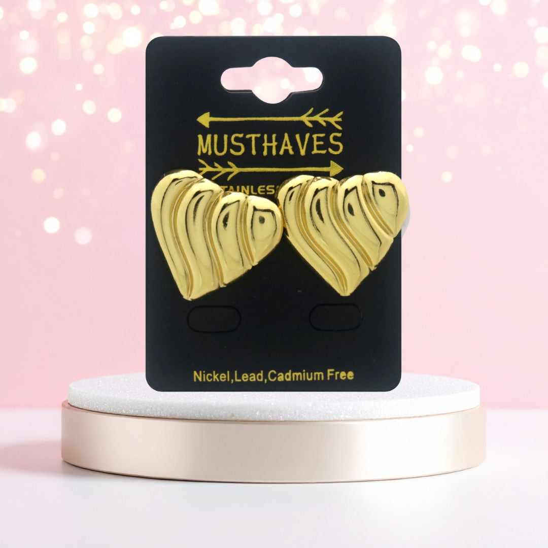 Oorbellen hart - goudkleurig