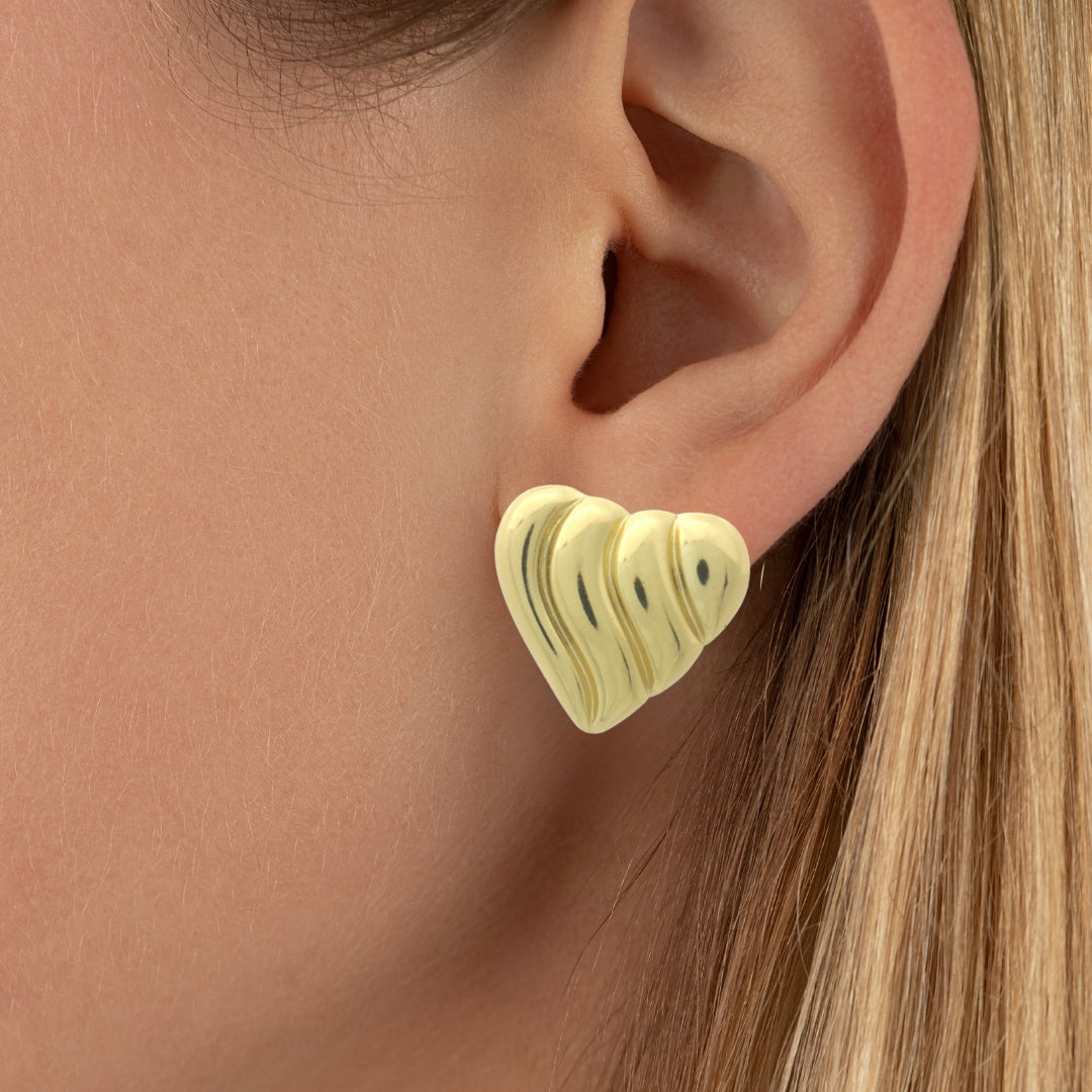 Oorbellen hart - goudkleurig