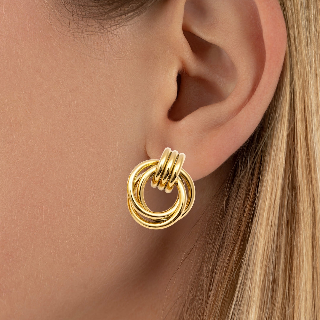 Oorbellen knoop - goudkleurig
