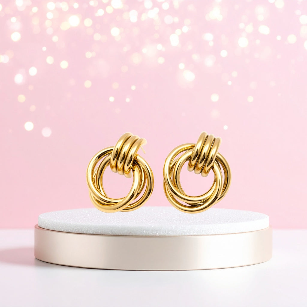 Oorbellen knoop - goudkleurig