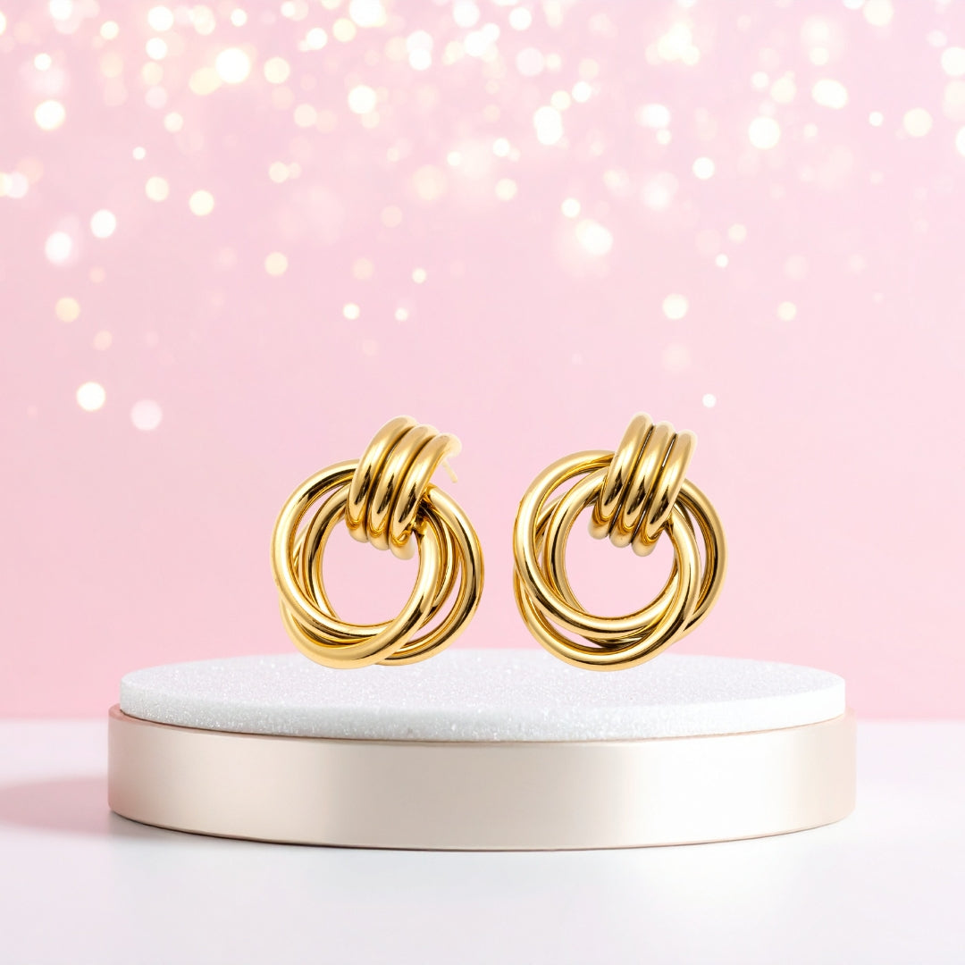 Oorbellen knoop - goudkleurig