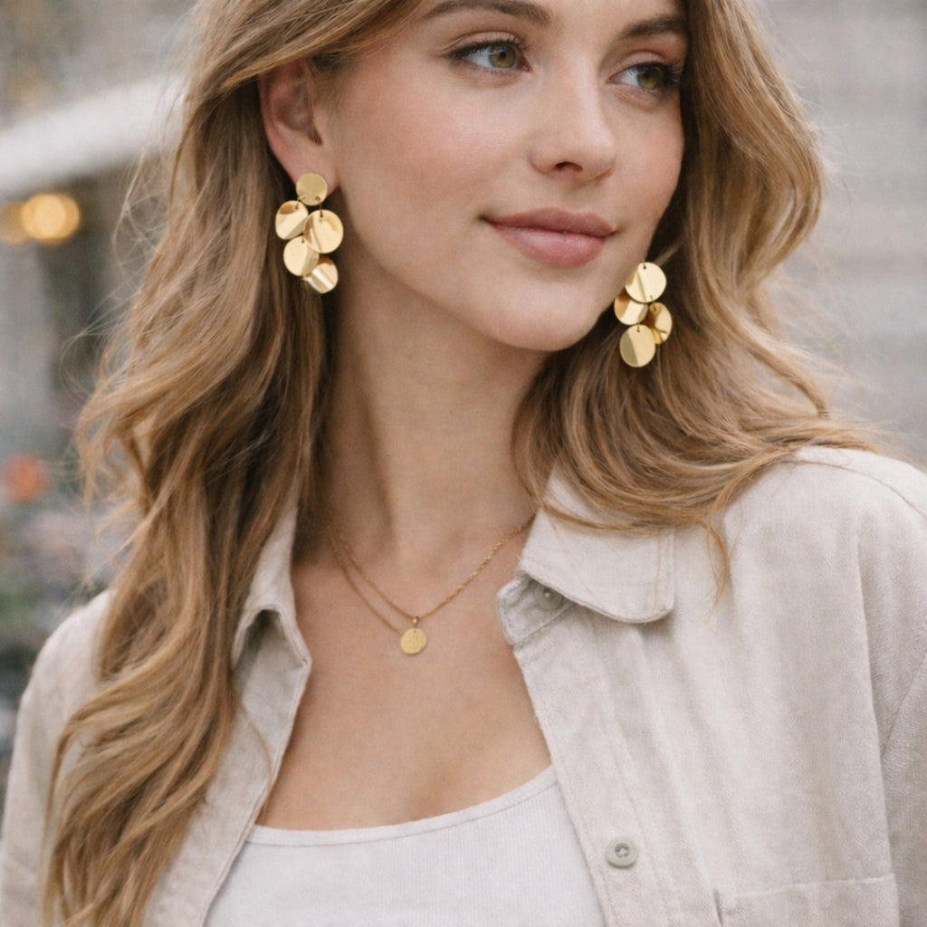 Oorbellen hangers - goudkleurig