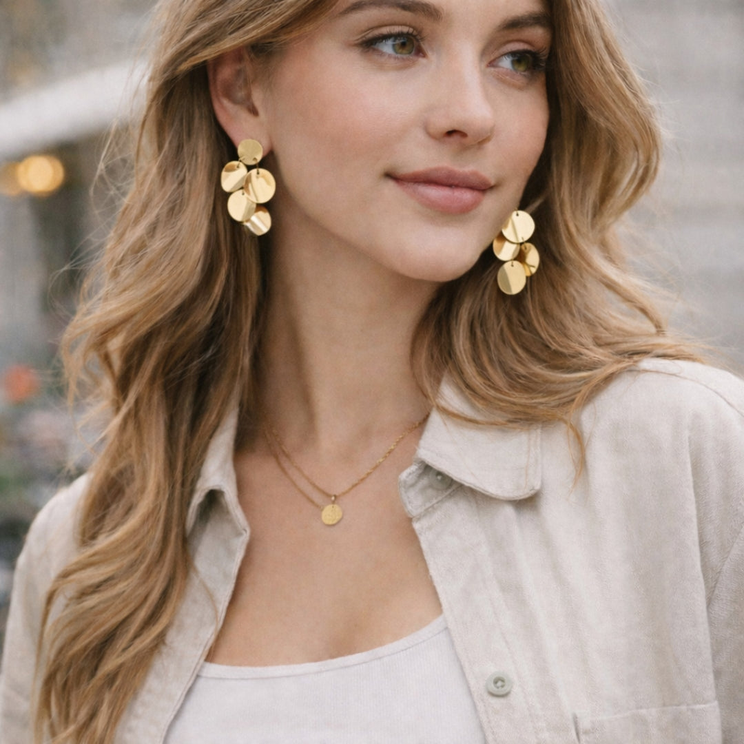 Oorbellen hangers - goudkleurig