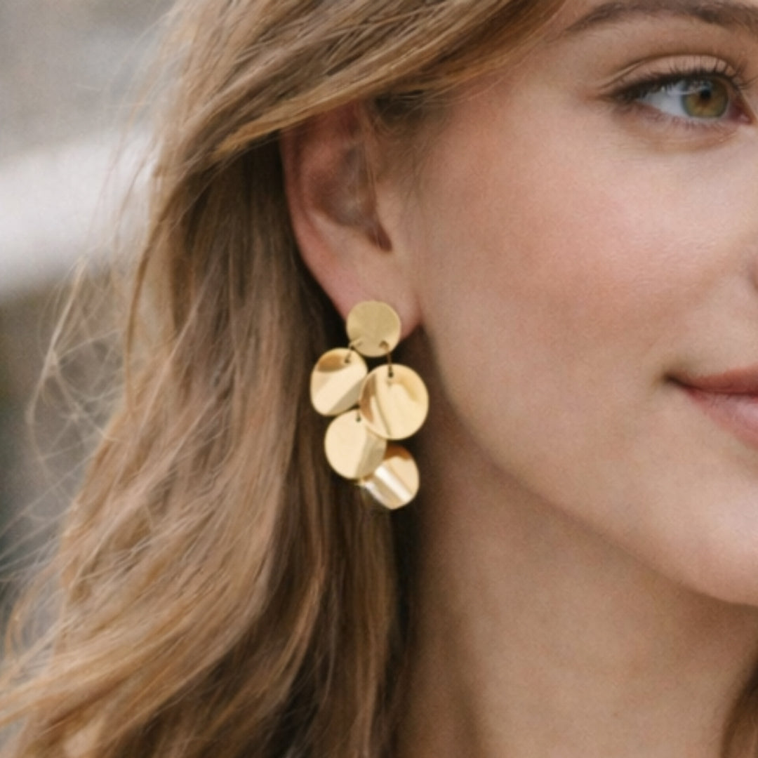 Oorbellen hangers - goudkleurig