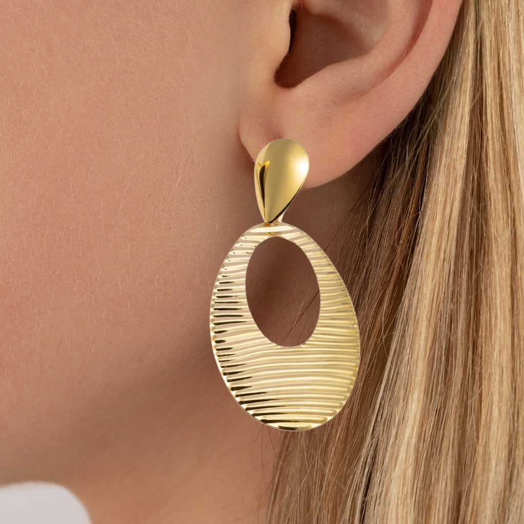 Oorbellen ovaal - goudkleurig