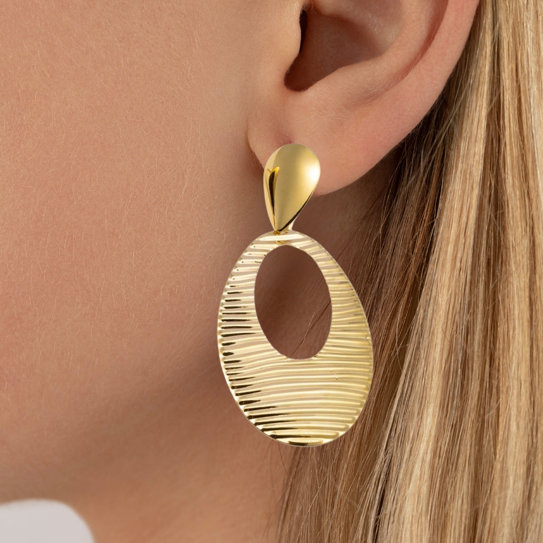 Oorbellen ovaal - goudkleurig