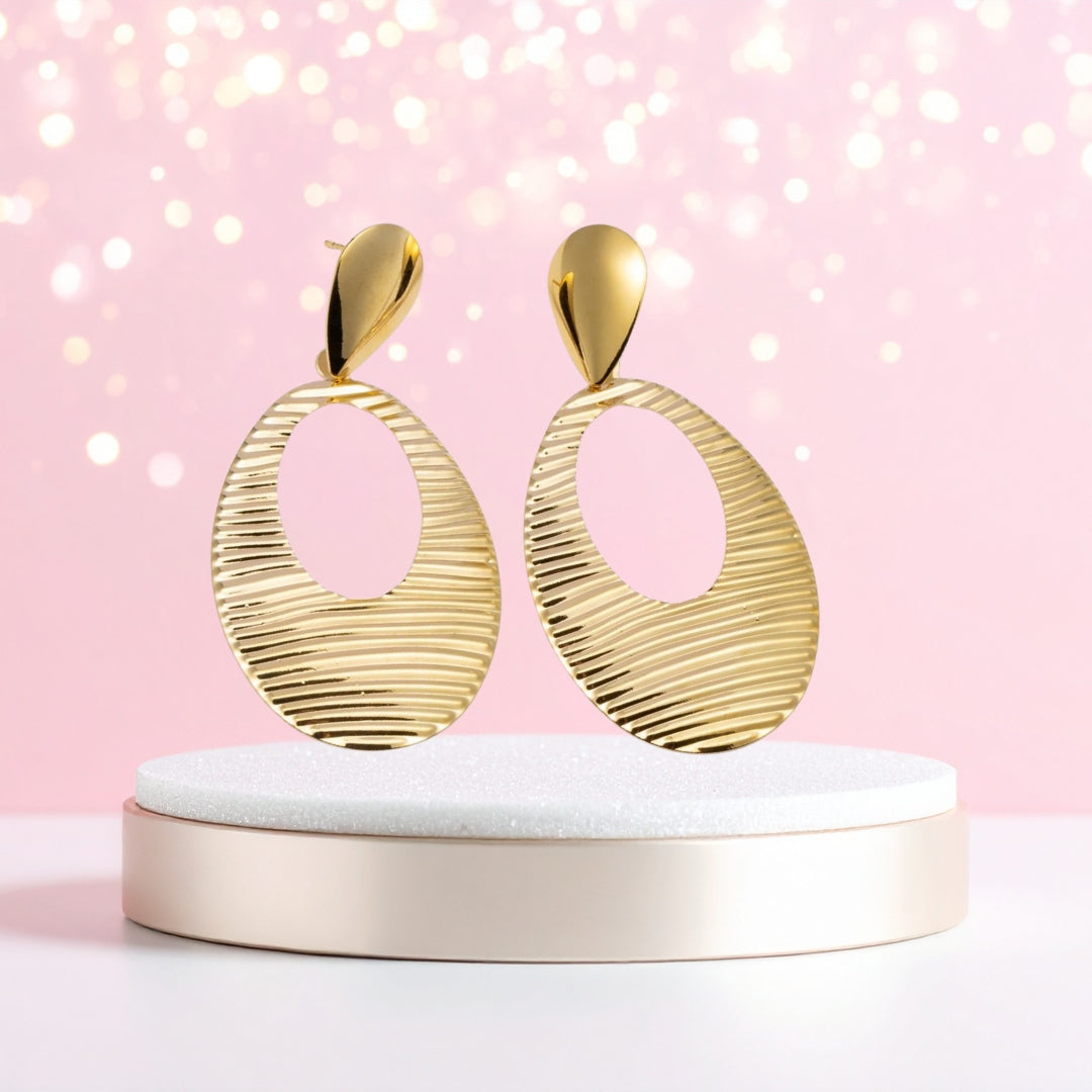 Oorbellen ovaal - goudkleurig