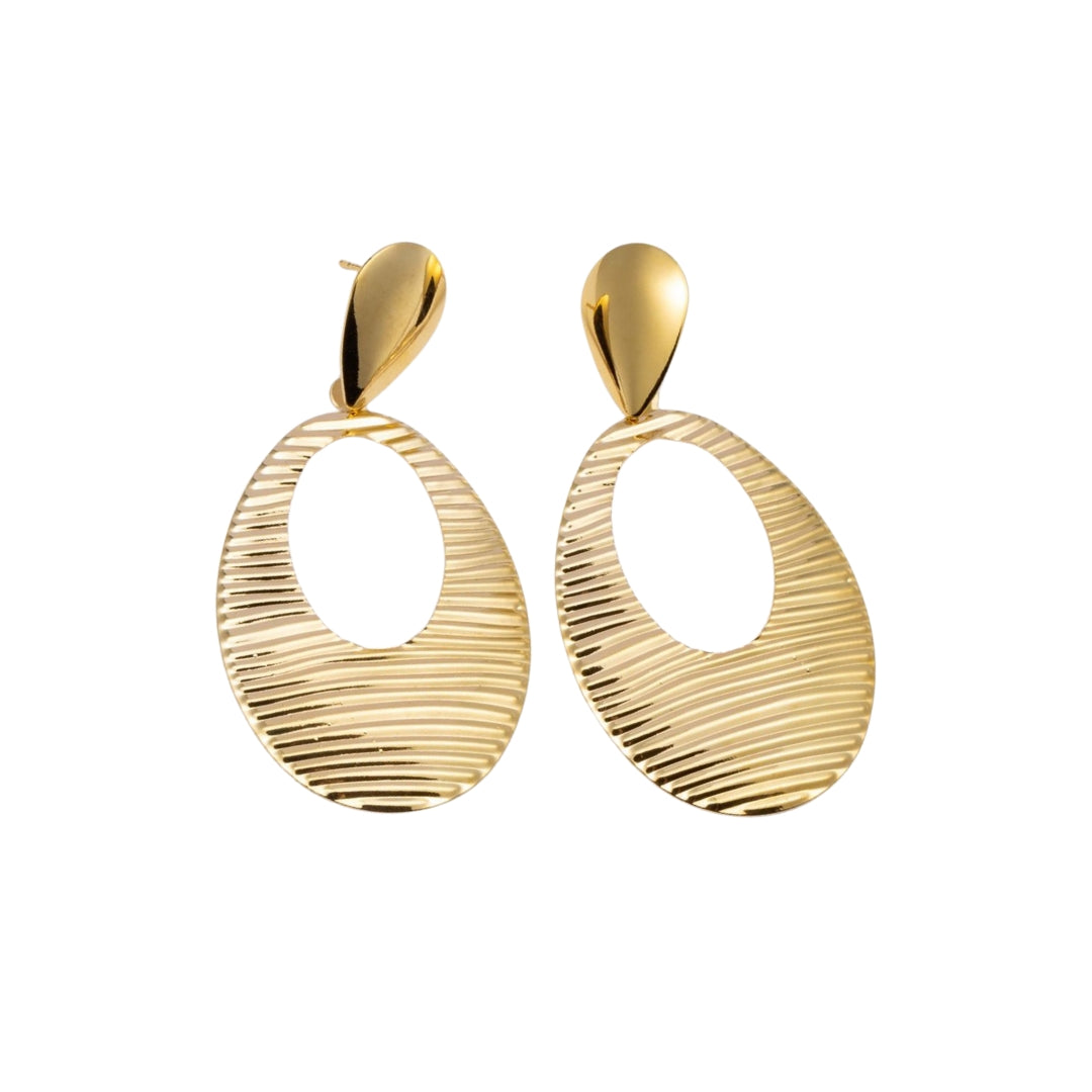 Oorbellen ovaal - goudkleurig