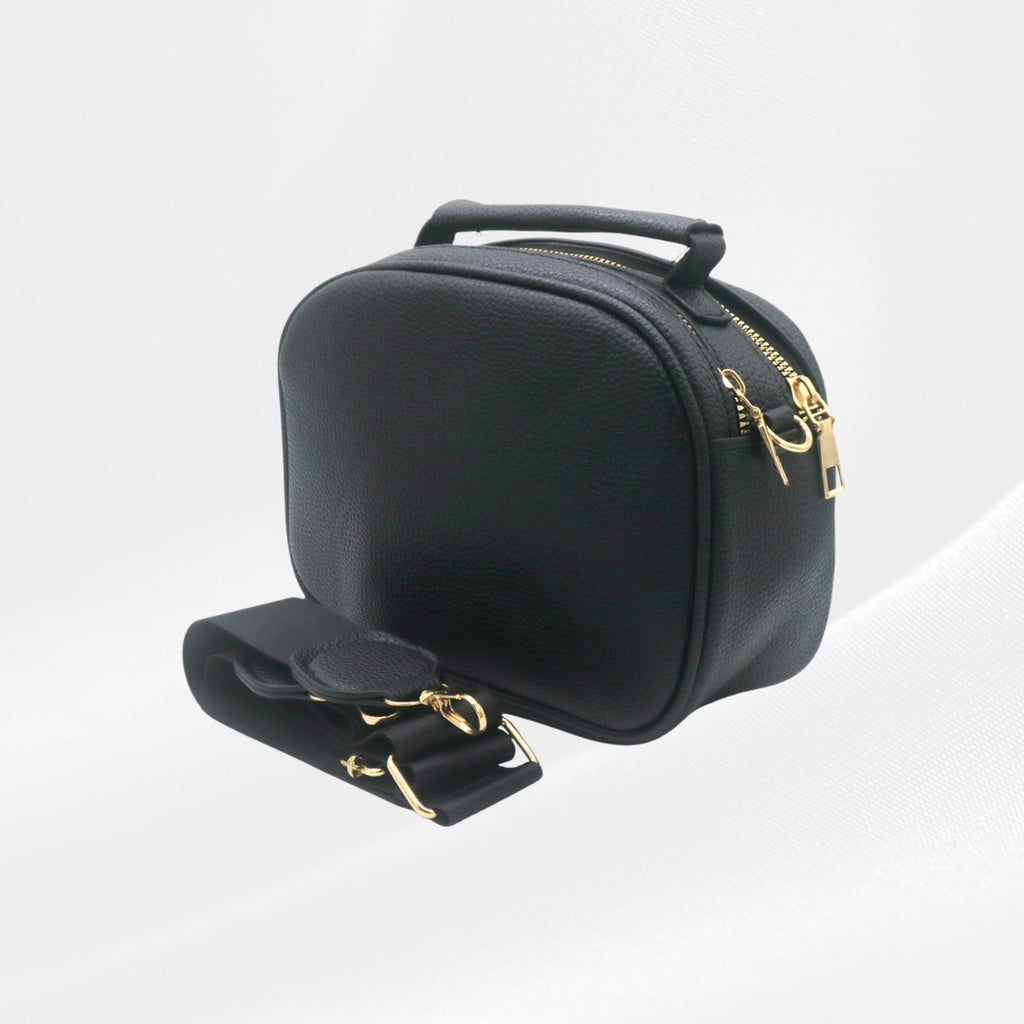 Schoudertas zwart - rond