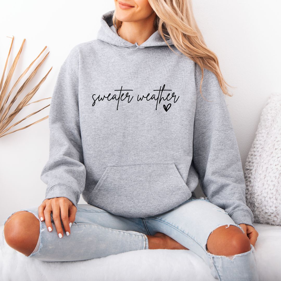 Sweater Weather Hoodie - zwarte tekst