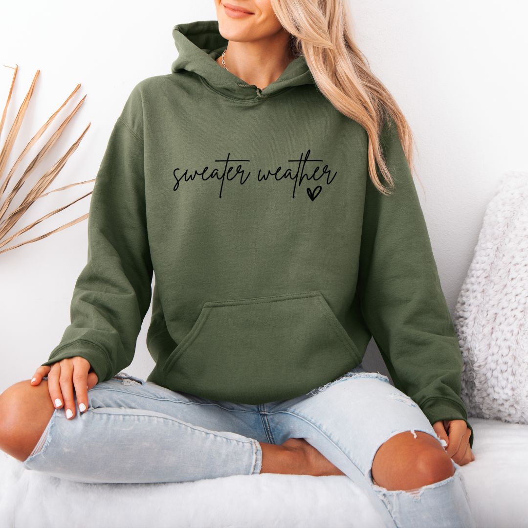 Sweater Weather Hoodie - zwarte tekst