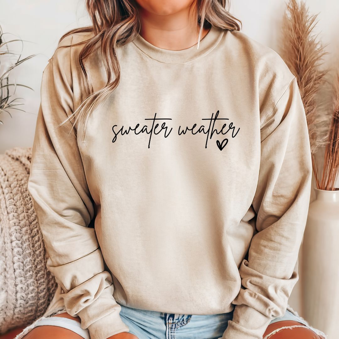 Sweater Weather Sweatshirt - zwarte tekst