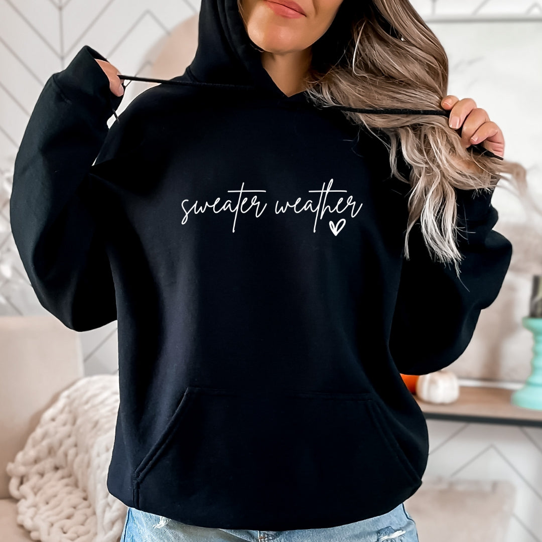 Sweater Weather hoodie - witte tekst