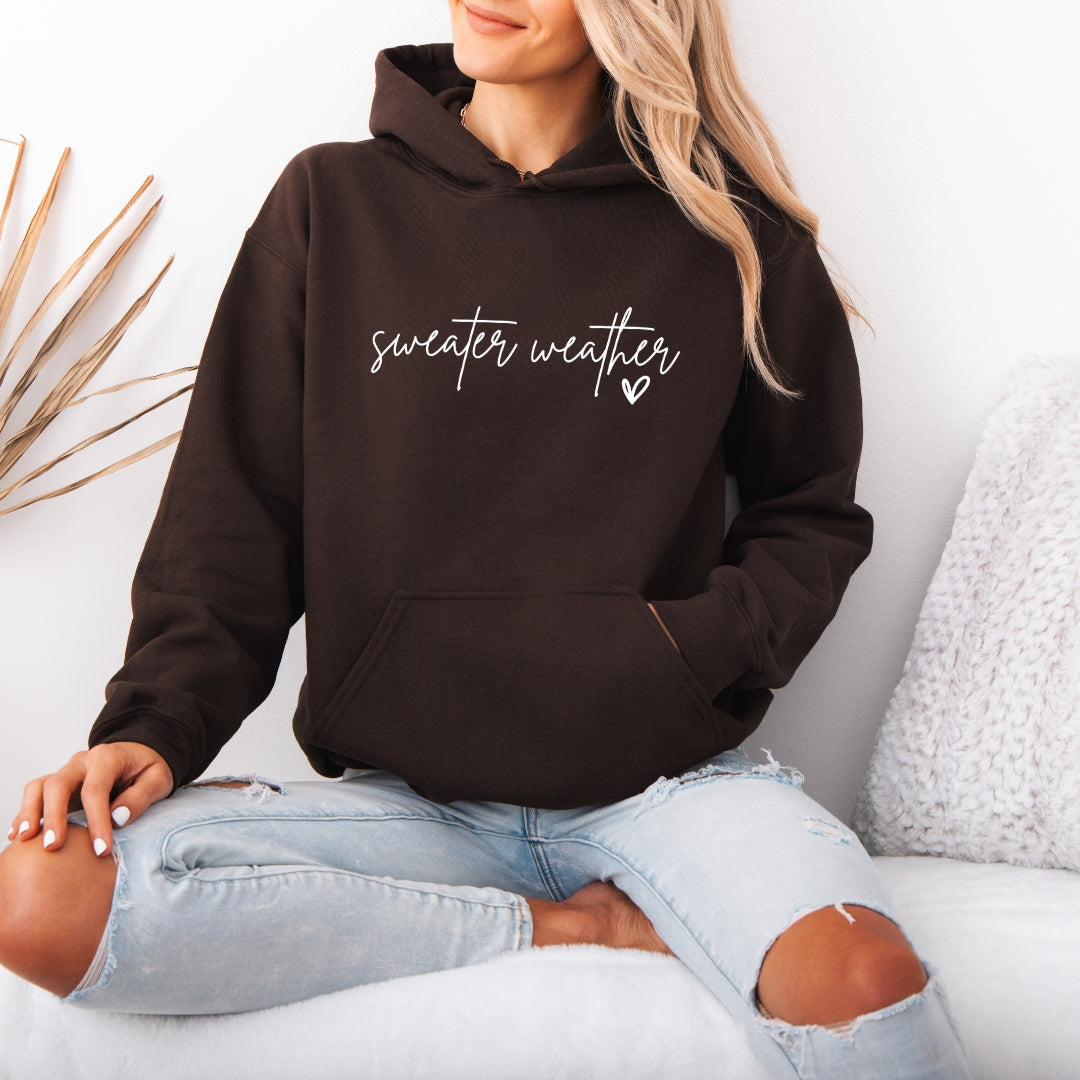 Sweater Weather hoodie - witte tekst