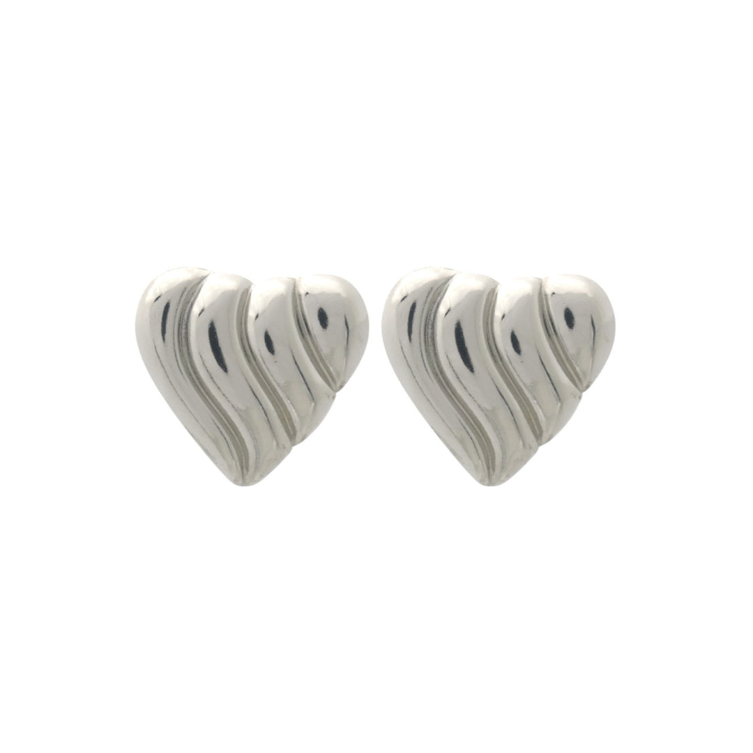 Oorbellen hart - zilverkleurig
